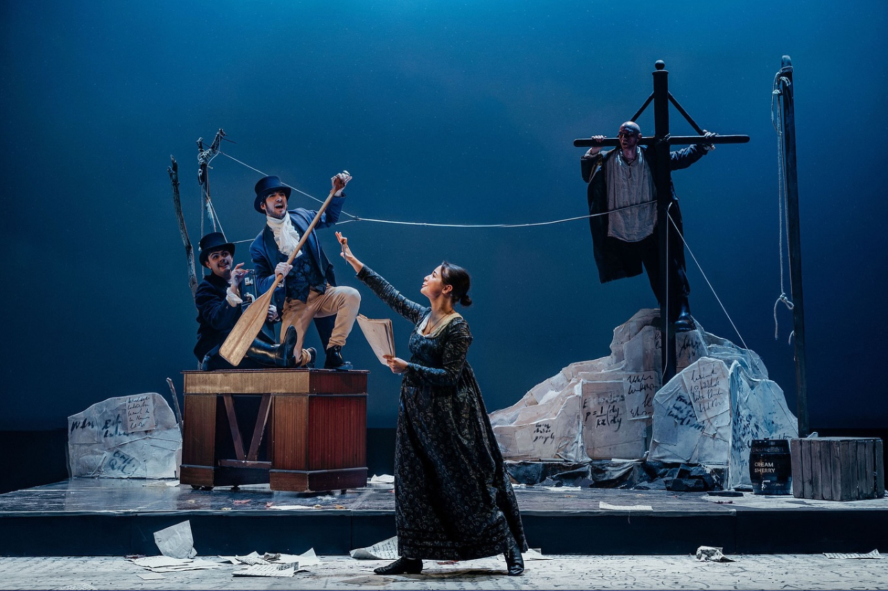 A production photograph from Frankenstein.
